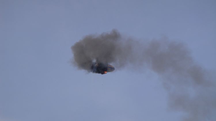 Warum das Feuer im Zeppelin ausbrach, ist unklar.