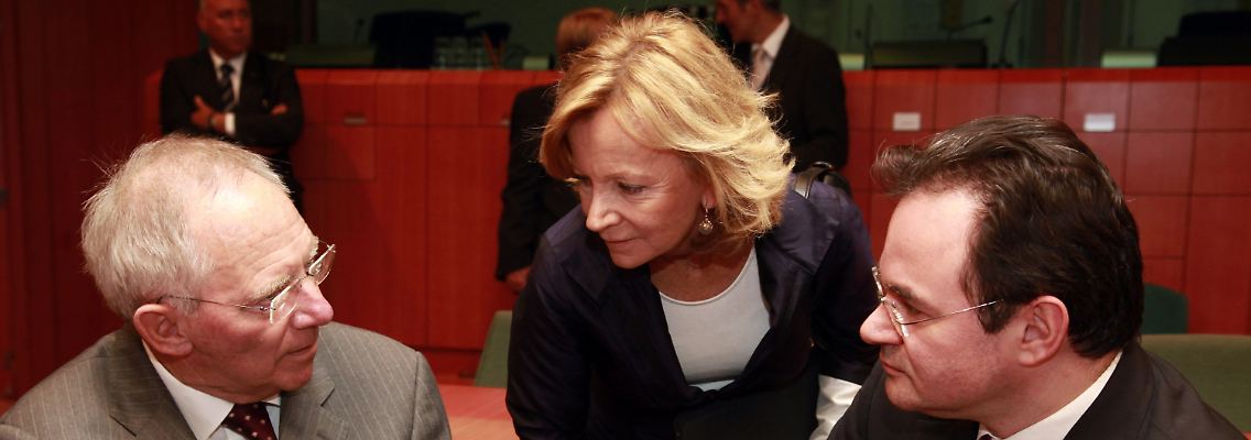 "Jedes Mal, wenn wir zusammentreffen, kommen wir einer Lösung näher": Die Euro-Finanzminister wollen sich am kommenden Sonntag wieder treffen. (im Bild: Wolfgang Schäuble, Elena Salgado und Giorgos Papaconstantinou, v.l.n.r.).