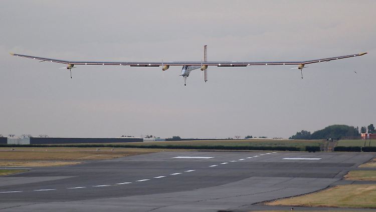 Im Landeanflug: "Solar Impulse".