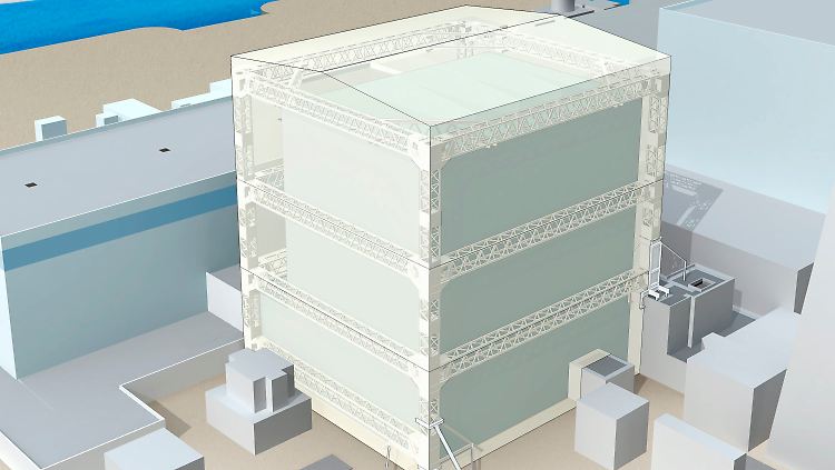 Tepco will ähnlich wie in Tschernobyl einen Sarkophag bauen, um Strahlung abzuhalten.