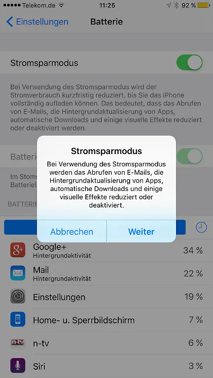 Stromsparmodus
