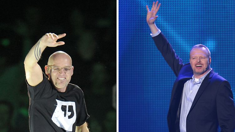 Ablösung: Thomas D (links) übernimmt von Stefan Raab.