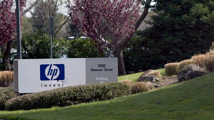 Vor der HP-Zentrale in Palo Alto in Kalifornien (Archivbild).