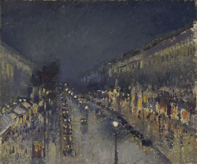 IMEX-Presse-Camille-Pissarro-Boulevard-Montmartre-bei-Nacht