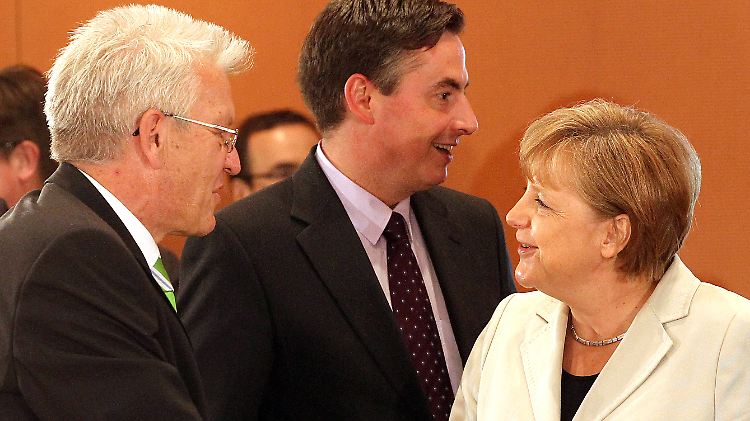 Kretschmann und Merkel im Kanzleramt: "Herr Kretschmann geht überlegt an die Dinge heran."