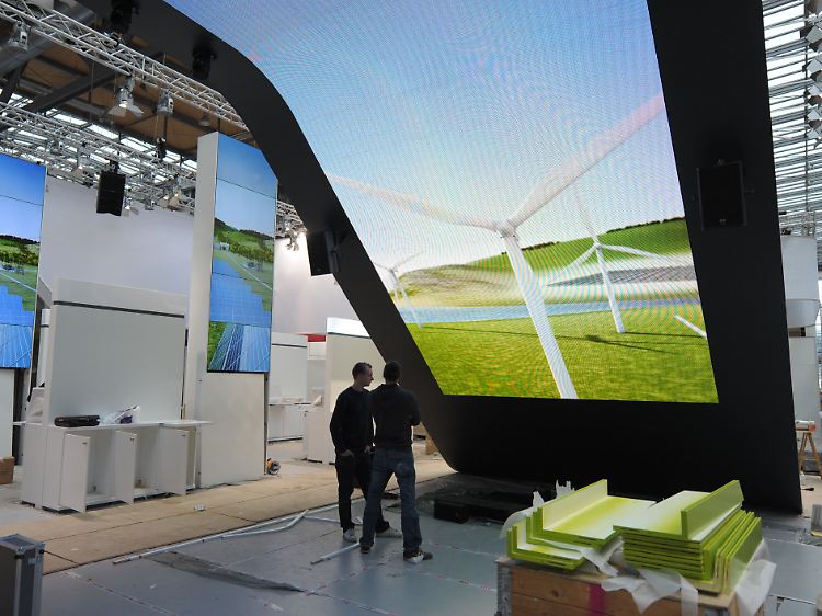 Das Thema Windenergie war auch bestimmendes Thema am Siemens-Stand bei der diesjährigen Hannover Messe.