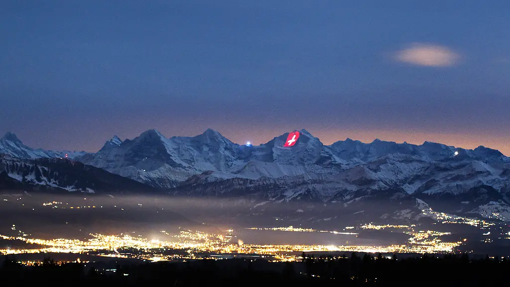 SChweiz-Lichtinstallation