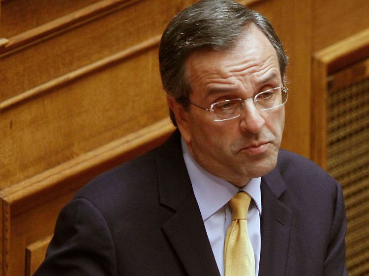 Oppositionsführer Samaras. Bislang war Griechenland denkbar weit von nationaler Einheit entfernt.