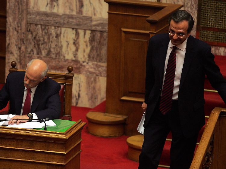 Oppositionschef Samaras sah keinen Grund, die Regierung zu stützen.