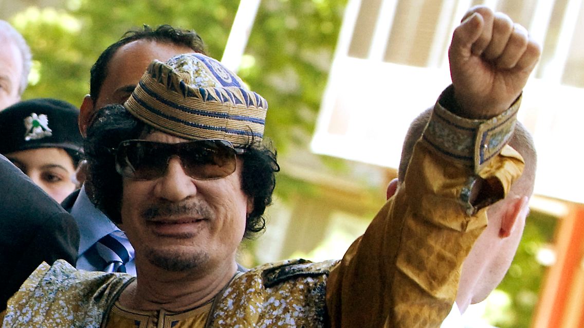Libyens Staatschef Gaddafi in Rom.
