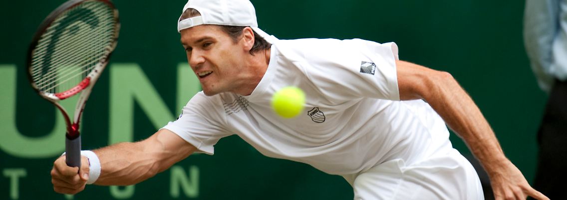 Thomas Haas mühte sich ins Halbfinale von Halle.