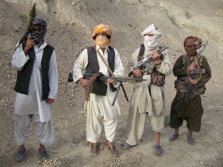 Taliban stellen sich in der Provinz Helmand in Positur (Archivfoto 2008).