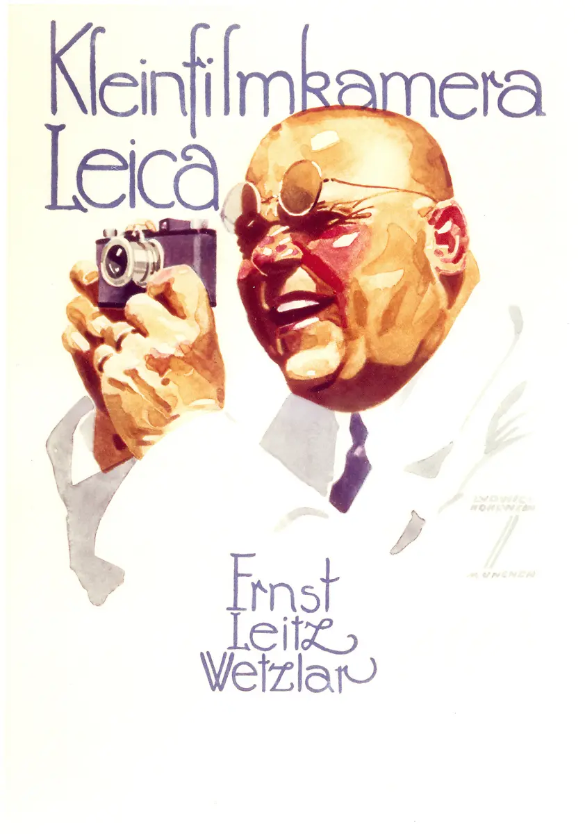 Leica-Anzeigenmotiv-von-Ludwig-Hohlwein-1926-erschienen-in-Die-Reklame-Berlin-1926