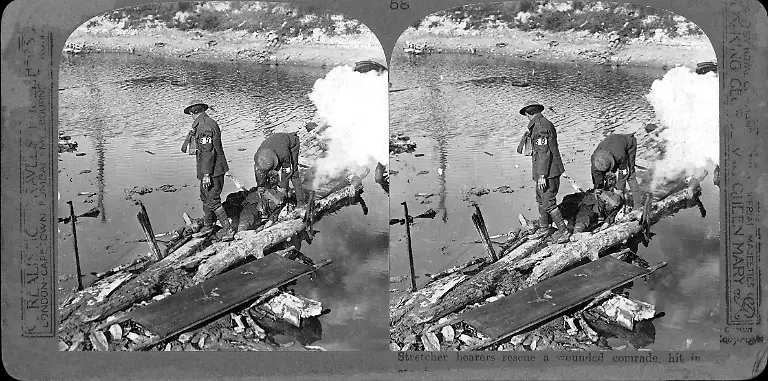 Vollstaendige-britische-Stereoskopie-von-Girdwood-Bergung-Verwundeter