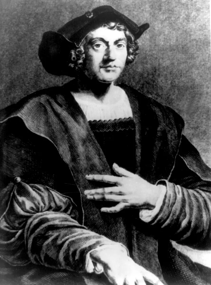 Christoph-Columbus-zeitgenoessische-Darstellung-des-genuesischen-Seefahrers-in-spanischen-Diensten