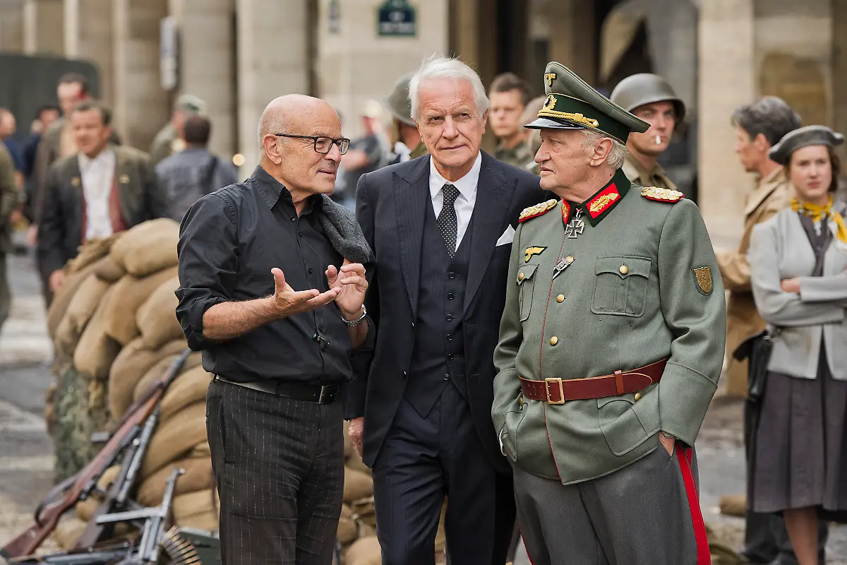 Volker-Schloendorff-mit-seinen-Hauptdarstellern-Andre-Dussollier-und-Niels-Arestrup-Diplomatie-5