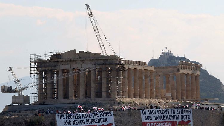 Protestaktion auf der Akropolis: "Organisiert den Gegenangriff!"
