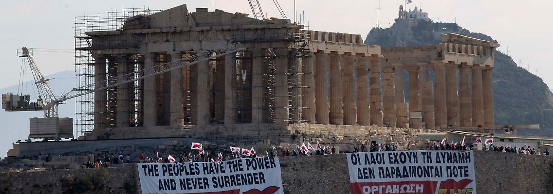 Protestaktion auf der Akropolis: "Organisiert den Gegenangriff!"