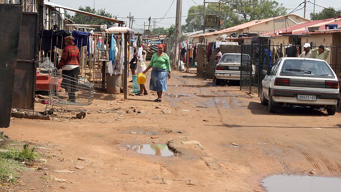 Straße in Soweto.