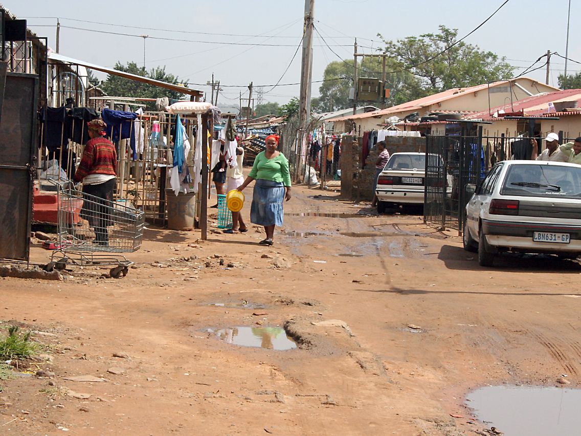 Straße in Soweto.