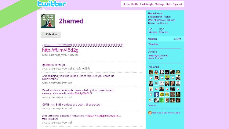 The twitter-page of "2hamed".