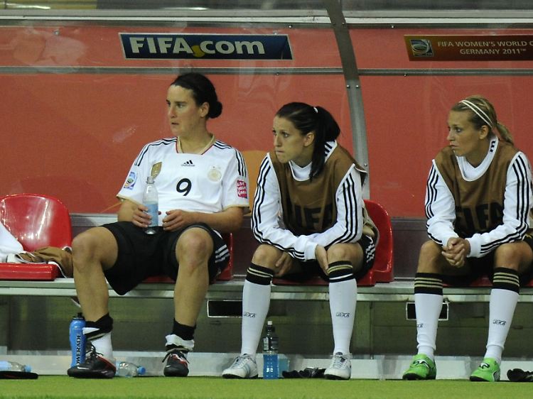 Birgit Prinz konnte keine Akzente setzen und musste nach 52 Minuten enttäuscht aus dem Spiel.