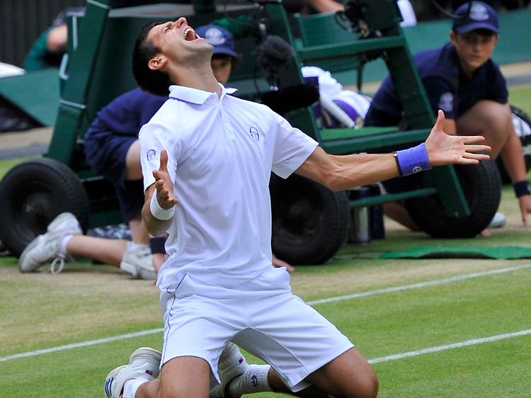 Geschafft: Zum ersten Mal in seiner Karriere steht Djokovic im Finale von Wimbledon.