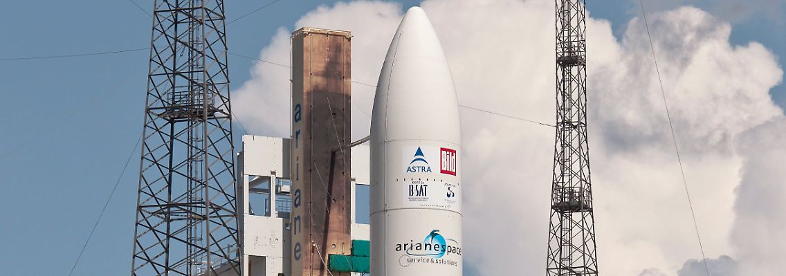 Bleibt vorerst am Boden: Die Ariane-Rakete im französisch-guyanischen Kourou.