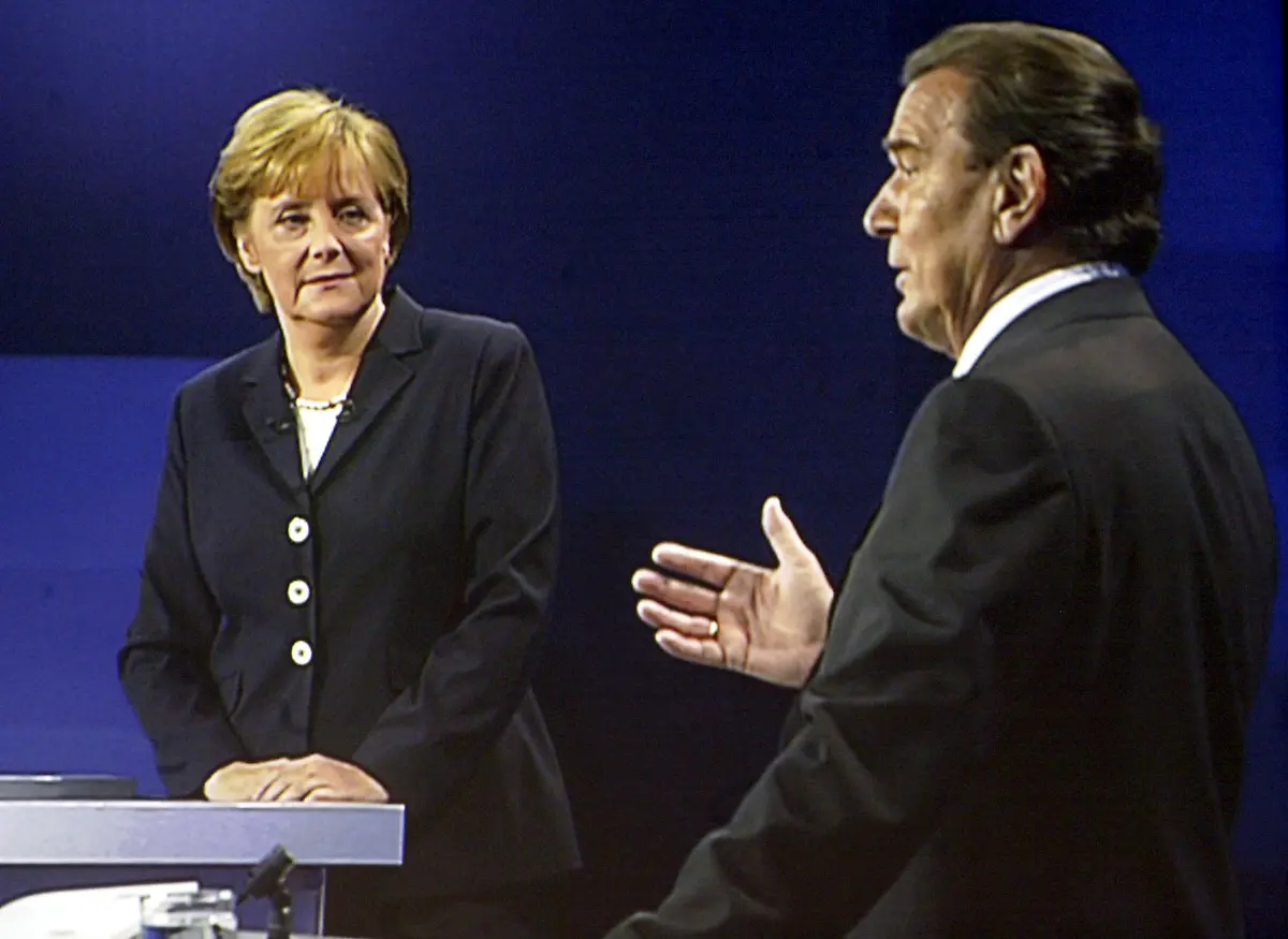 schroeder-merkel-wahlkampf