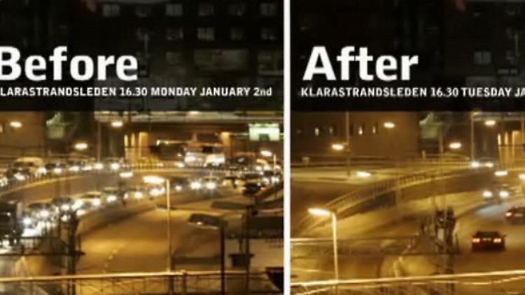 Vorher und nachher: verkehrsleitsysteme wirken.