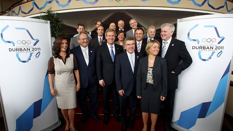 Die deutsche Delegation inklusive Bundespräsident und bayrischem Ministerpräsident soll der Entscheidung für München 2018 den letzten Kick geben.