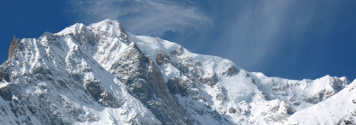 Das mächtige Mont-Blanc-Massiv ist der Trumpf der französischen Bewerbung.