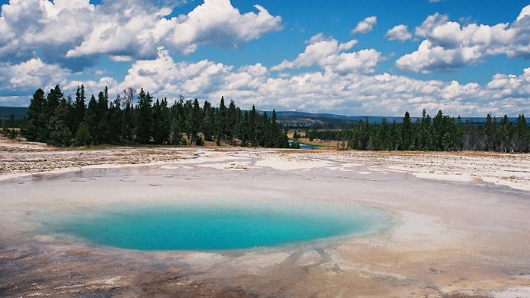 Eine heiße Quelle in den USA.