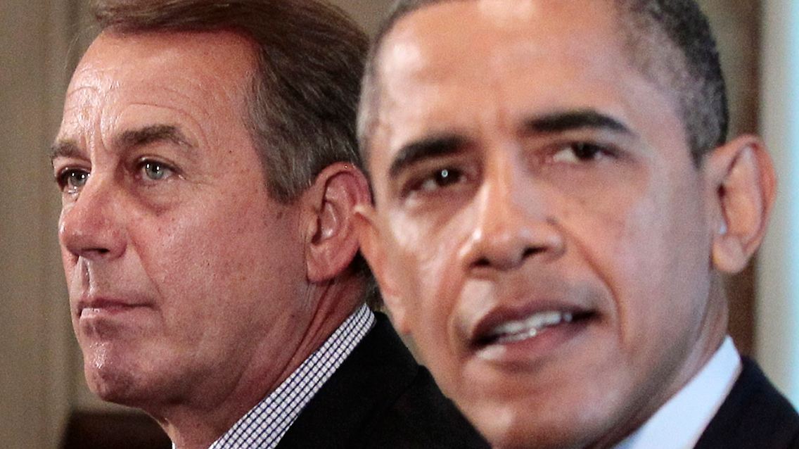 Gezerre in Washington: Barack Obama und John Boehner.
