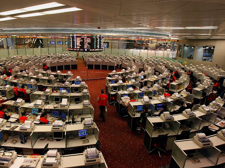 Die Börse in Hongkong.