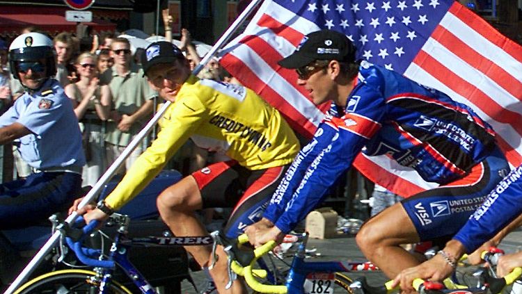 Lance Armstrong und Frankie Andreu im Jahr 1999 als Teamkollegen bei US Postal.