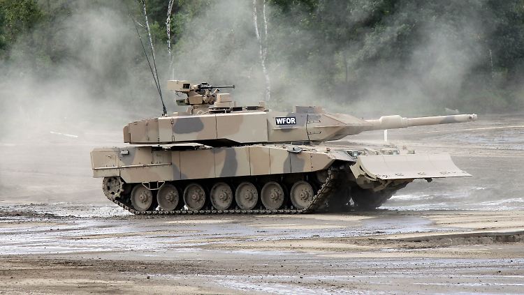 Der Stein des Anstoßes: Ein "Leopard"-Panzer.