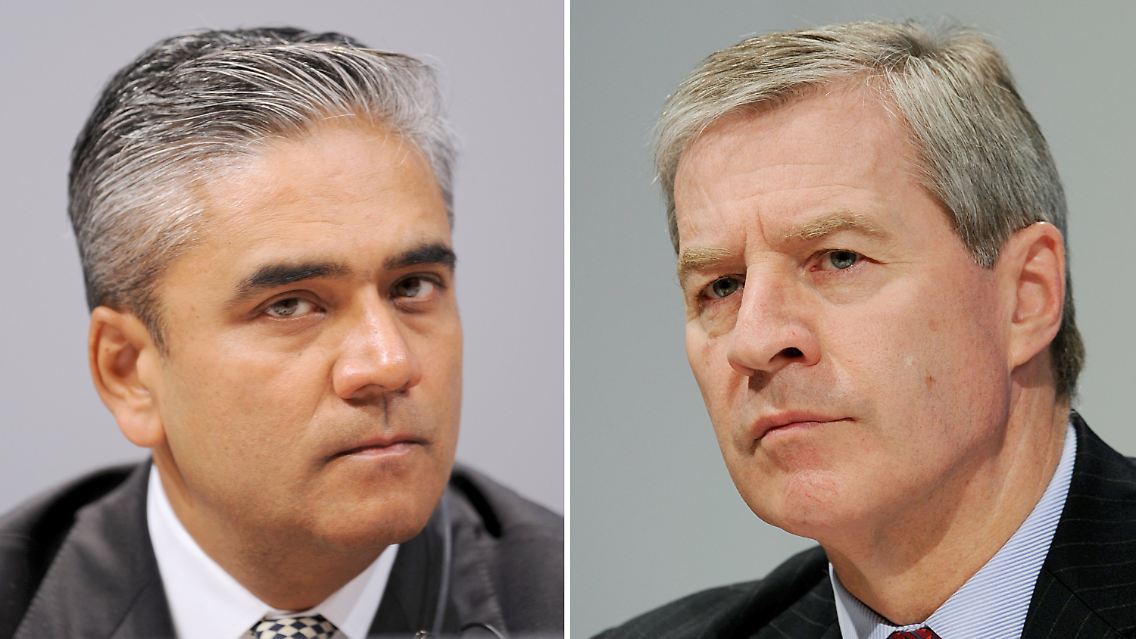 Anshu Jain (links) und Jürgen Fitschen sind als Nachfolger Ackermanns im Gespräch.