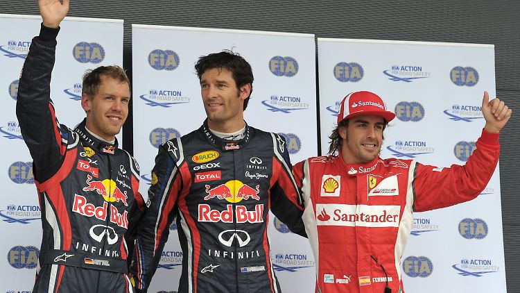 Sieg verloren, Vorsprung ausgebaut: Sebastian Vettel kann Platz zwei hinter Fernando Alonso und vor Teamkollege Mark Webber sportlich nehmen.
