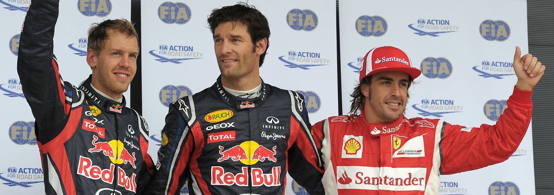 Sieg verloren, Vorsprung ausgebaut: Sebastian Vettel kann Platz zwei hinter Fernando Alonso und vor Teamkollege Mark Webber sportlich nehmen.