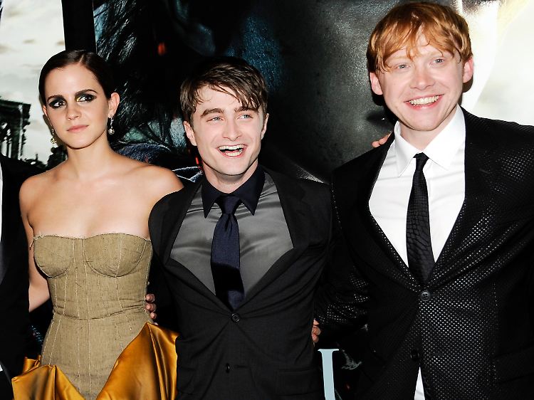 Abschied vom Dream-Team: Emma Watson, Radcliffe und Rupert Grint bei der Premiere des letzten Potter-Films.