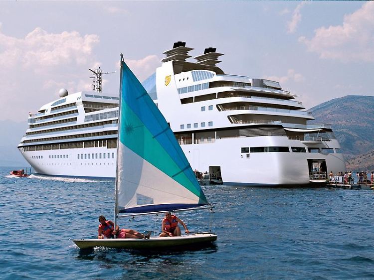 Die "Odyssey" der Luxusreederei Seabourn. (Bildmontage)