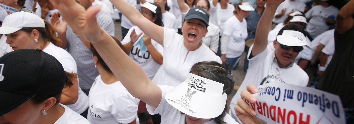Protest in Tegucigalpa.