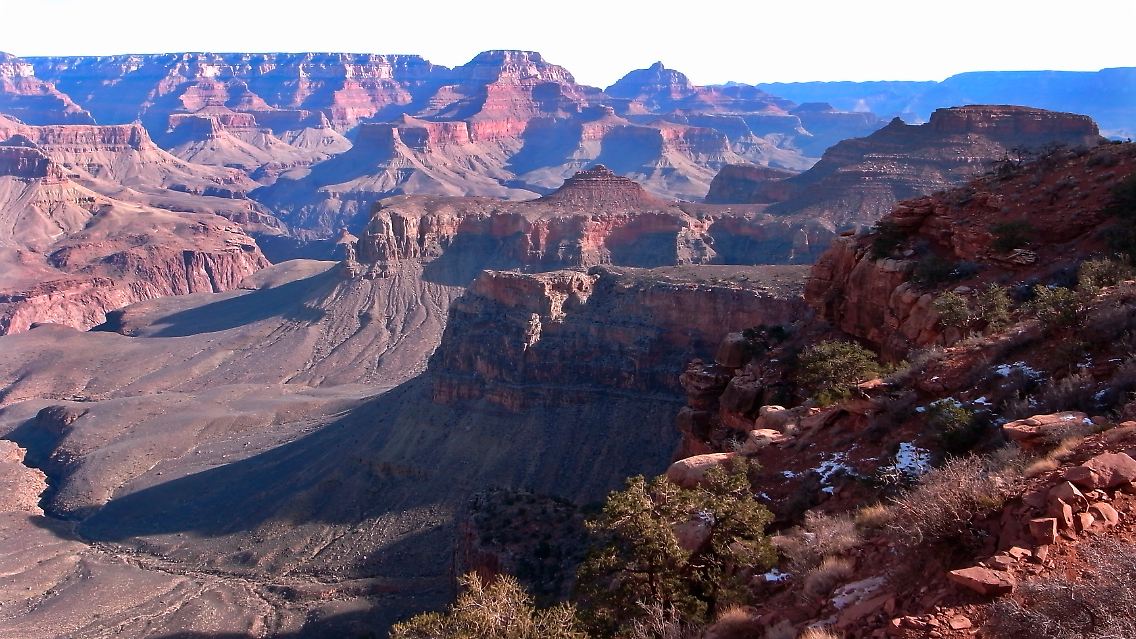 South Rim vom South-Kaibab-Trail aus gesehen.