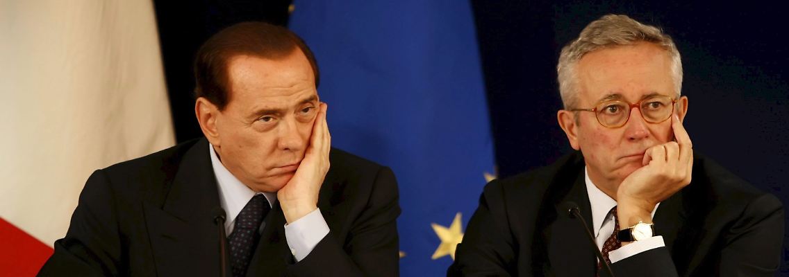 Zwischen Berlusconi und seinen Wirtschaftsminister Tremonti passt mittlerweile mehr als ein Blatt Papier.