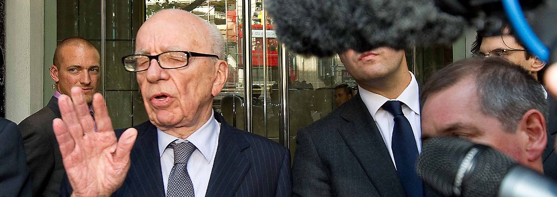 Murdoch nach dem Treffen mit der Familie von Milly Dowler.