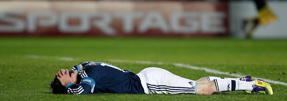 Messi ist nach der Niederlage am Boden zerstört.