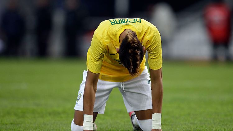 Er verschoss keinen Elfmeter - aber vier seiner Mannschaftskollegen: Brasiliens Neymar.