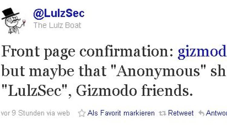 Lulzsec macht klar, wer für den Angriff auf die Webseite der Sun verantwortlich ist.