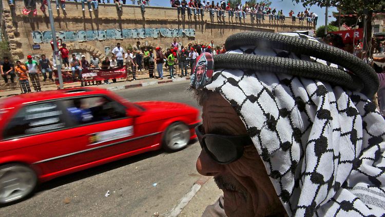 Beim Palestine National Car Race in Ramallah.